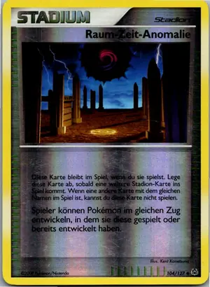 Pokémon-Karte Raum-Zeit Anomalie 104/127 Platin