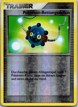 Pokémon-Karte Rettungsaktion 115/127 Platin