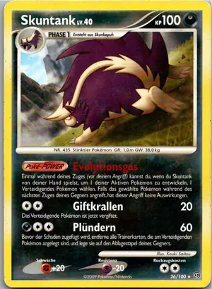 Pokémon-Karte Skuntank 26/100 Sturmtief