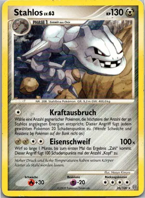 Pokémon-Karte Stahlos 28/100 Sturmtief