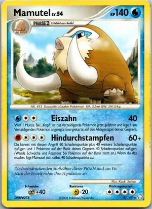 Pokémon-Karte Mamutel 9/146 Erwachte Legenden