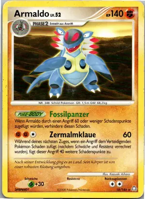 Pokémon-Karte Armaldo 18/146 Erwachte Legenden