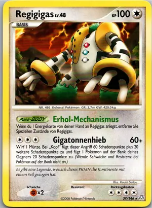 Pokémon-Karte Regigigas 37/146 Erwachte Legenden