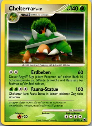 Pokémon-Karte Chelterrar 30/100 Majestätischer Morgen