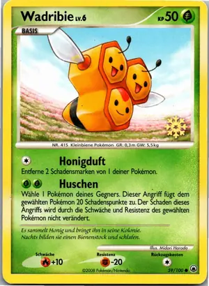 Pokémon-Karte Wadribie 59/100 Majestätischer Morgen