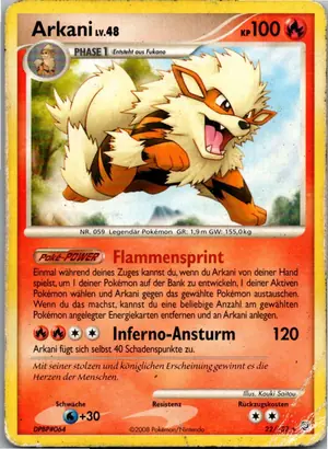 Pokémon-Karte Arkani 22/132 Rätselhafte Wunder