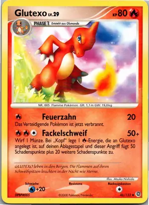 Pokémon-Karte Glutexo 46/132 Rätselhafte Wunder