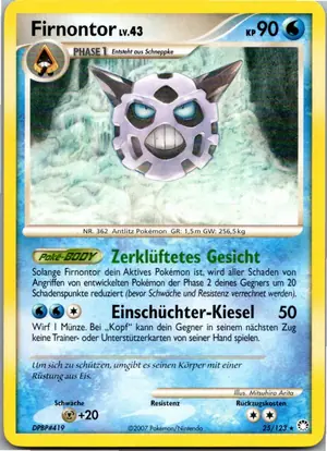 Pokémon-Karte Firnontor 25/123 Geheimnisvolle Schätze