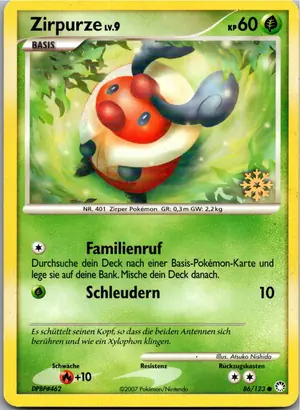 Pokémon-Karte Zirpurze 86/123 Geheimnisvolle Schätze