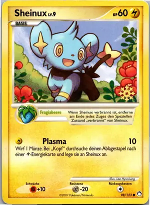 Pokémon-Karte Sheinux 98/123 Geheimnisvolle Schätze