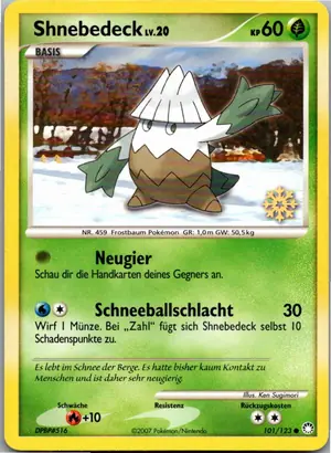 Pokémon-Karte Shnebedeck 101/123 Geheimnisvolle Schätze