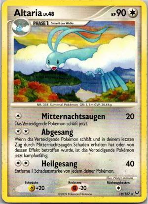 Pokémon-Karte Altaria 18/127 Platin