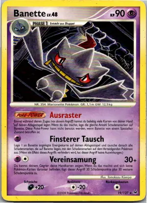 Pokémon-Karte Banette 19/127 Platin