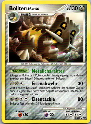 Pokémon-Karte Bollterus 20/127 Platin