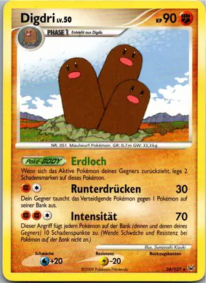 Pokémon-Karte Digdri 24/127 Platin