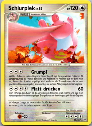 Pokémon-Karte Schlurplek 33/127 Platin