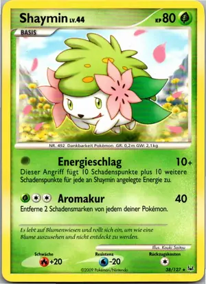 Pokémon-Karte Shaymin 38/127 Platin