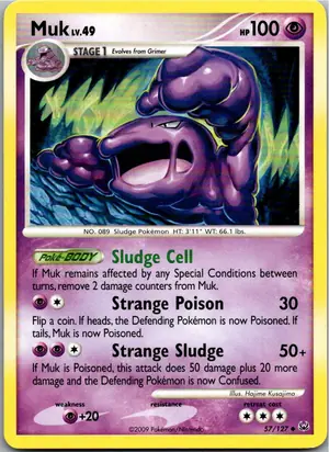Pokémon-Karte Muk Sleimok 57/127 Platin