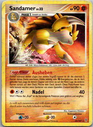 Pokémon-Karte Sandamer 42/147 Ultimative Sieger