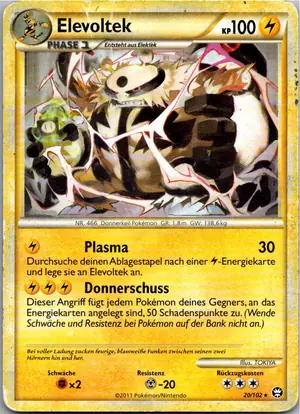 Pokémon-Karte Elevoltek 20/102 Triumph
