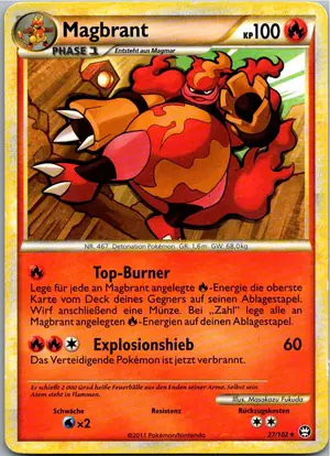 Pokémon-Karte Magbrant 27/102 Triumph