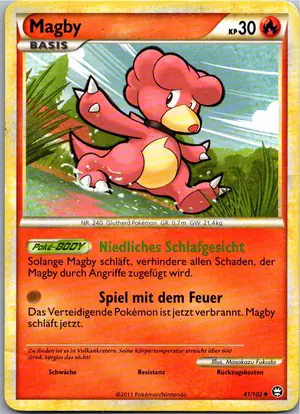 Pokémon-Karte Magby 41/102 Triumph