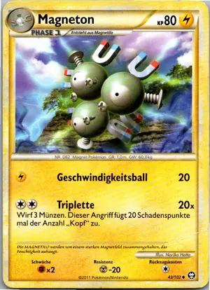 Pokémon-Karte Magneton 43/102 Triumph