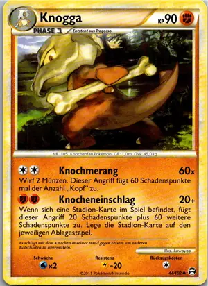 Pokémon-Karte Knogga 44/102 Triumph