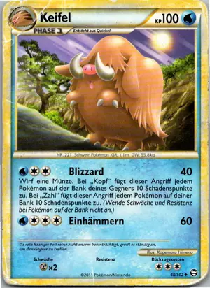 Pokémon-Karte Keifel 48/102 Triumph
