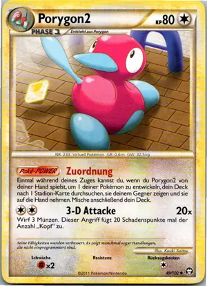 Pokémon-Karte Porygon2 49/102 Triumph