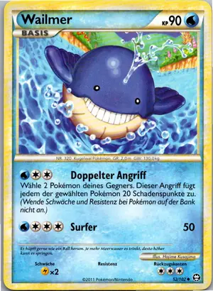 Pokémon-Karte Wailmer 52/102 Triumph