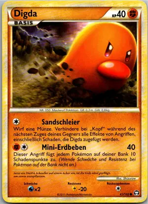 Pokémon-Karte Digda 61/102 Triumph