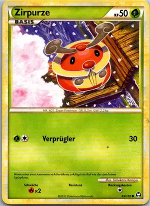 Pokémon-Karte Zirpurze 65/102 Triumph