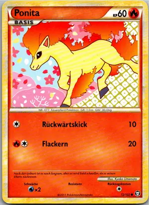 Pokémon-Karte Ponita 72/102 Triumph