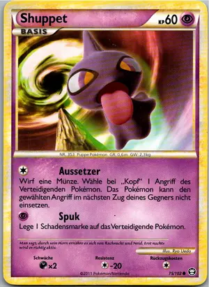 Pokémon-Karte Shuppet 75/102 Triumph
