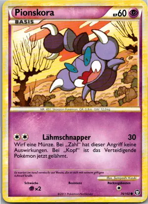 Pokémon-Karte Pionskora 76/102 Triumph
