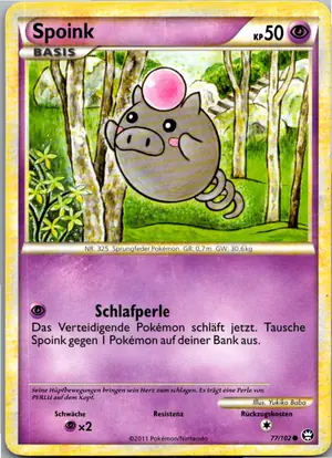 Pokémon-Karte Spoink 77/102 Triumph
