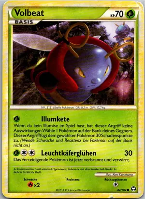 Pokémon-Karte Volbeat 82/102 Triumph