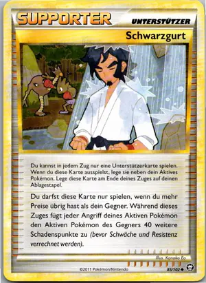 Pokémon-Karte Schwarzgurt 85/102 Triumph