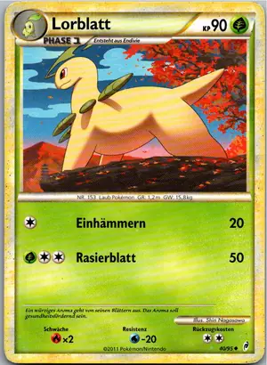 Pokémon-Karte Lorblatt 40/95 Ruf der Legenden