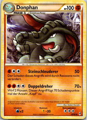 Pokémon-Karte Donphan 42/95 Ruf der Legenden