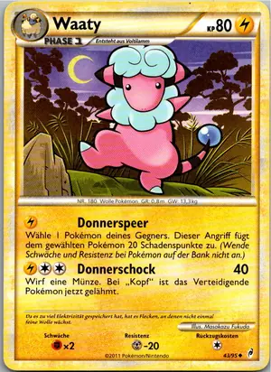 Pokémon-Karte Waaty 43/95 Ruf der Legenden