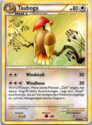 Pokémon-Karte Tauboga 48/95 Ruf der Legenden