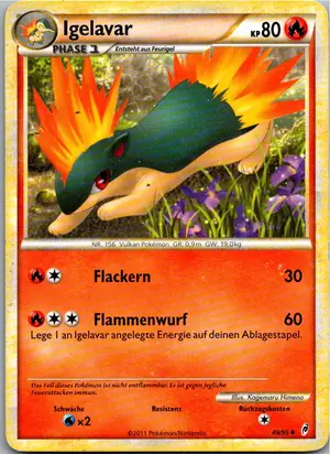Pokémon-Karte Igelavar 49/95 Ruf der Legenden