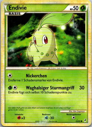 Pokémon-Karte Endivie 53/95 Ruf der Legenden
