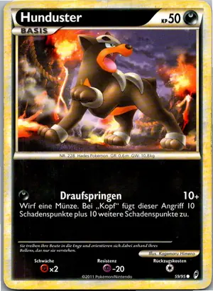 Pokémon-Karte Hunduster 59/95 Ruf der Legenden