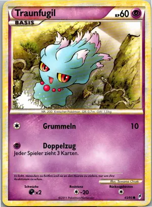 Pokémon-Karte Traunfugil 65/95 Ruf der Legenden