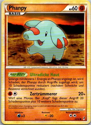 Pokémon-Karte Phanpy 66/95 Ruf der Legenden