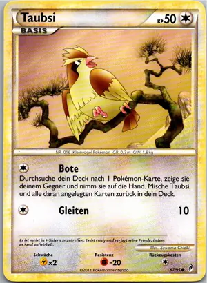 Pokémon-Karte Taubsi 67/95 Ruf der Legenden