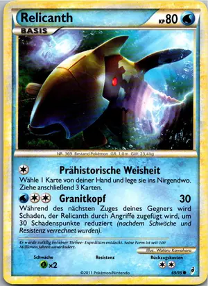 Pokémon-Karte Relicanth 69/95 Ruf der Legenden